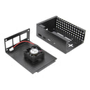 P100 Metal Case Protective Shell + Cooling Fan + 3 Heatsink DIY Kit for Raspberry Pi 4B Only