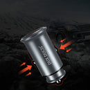 DUX DUCIS B50 30W 5A QC3.0 PD3.0 Mini Dual Port Smart Fast Charging Car Charger with Data Cable