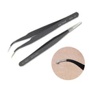 2pcs Muti-funtion Anti-static Elbow and Straight Stainless Steel Tweezer Cake Plier Sugarcraft Tool