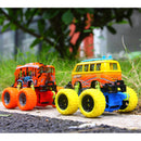 Classic Pull Back Inertial Rotatable Friction Power Car Big Wheel Diecast Toys