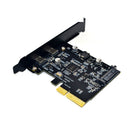 ITHOO PCE2TYC-A31 USB3.1 Dual Type-C SSD PCI-E Expansion Card with 15PIN Power Interface 10Gbps for Desktop Computer