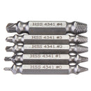 Drillpro 5pcs HSS Damaged Screw Extractor Drill Bits Guide Set Broken Easy out Bolt Screw Remover Tool