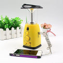 8LED 60LM Emergency Solar Dynamo Lantern Hand-Cranking Light AM FM Radio Function