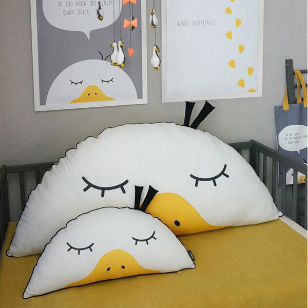 58cm Cute Semicircle Duck Throw Pillow Cotton Cloth Sofa Car Bed Cushion Home Decoration