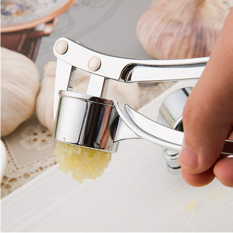 4-in-1 Multi-functional Extra Large Garlic Press Walnut Bottle Opener Home Hand Presser Manual Tools