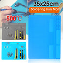 Heat-resistant Soldering Station Soldering Pad Silicone Insulation Pad Heat Gu n Welding Platform Table Mat Repair Pad Maintenance Tool