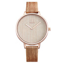 SK K0078 Creative Women Wrist Watch Simple Design Leather Strap Quartz Watches