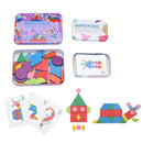 36Pcs Kids Wooden Pattern Blocks Set Geometric Shape Puzzle Jigsaw Toy