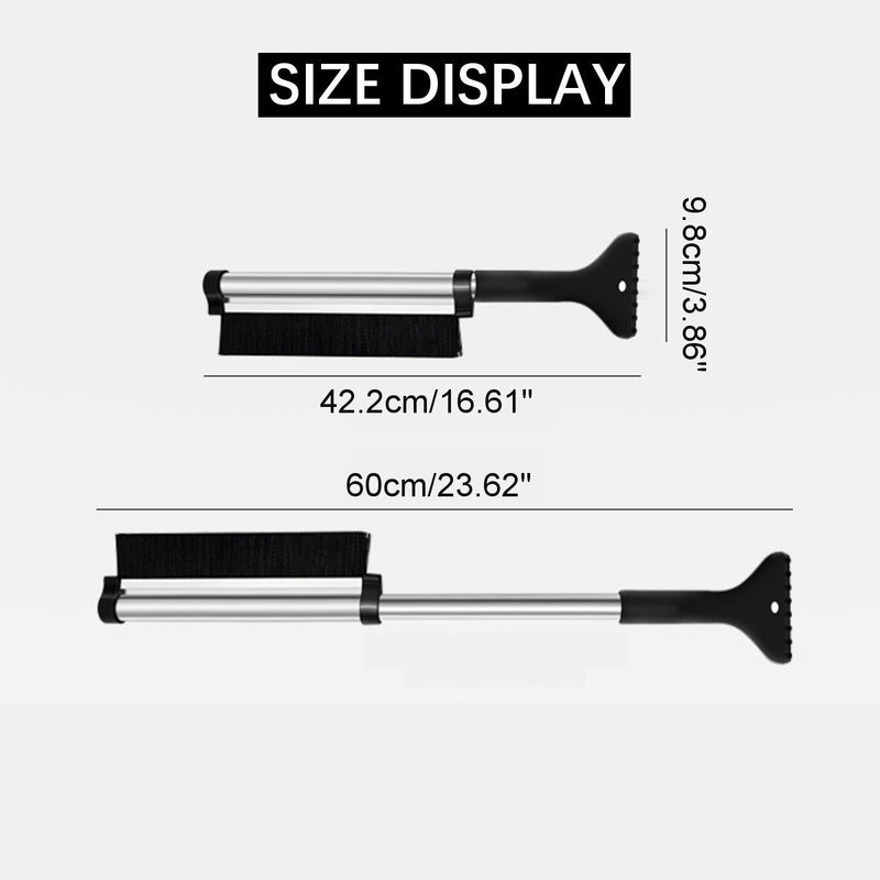 Snow Shovel Retractable Multi-functional Winter Defrosting Ice Shovel Snow Scrapers With Snow Brush