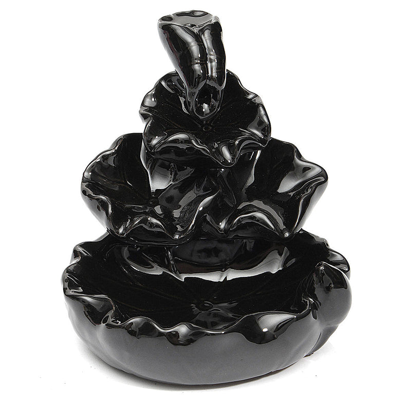 Ceramic Backflow Incense Cone Burner Feng Shui Censer Holder Water Stream Home Fragrant Furnace
