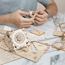 DIY Music Box Retro Wooden Music Box Hand Cranked Musical Box Kids Toys Gift