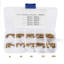 Suleve M2.5BN1 150Pcs M2.5 Brass Cylinder Knurled Nut Round Molded-in Insert Embedded Nuts Assortment Set