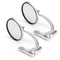 7/8inch Motorcycle Handlebar End View Metal Mirrors 360 Rotation Cafe Racer Chrome