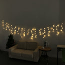 4M*0.6M Waterproof Warm White 96 LED Curtain String Light for Christmas Wedding Holiday Decor AC220V