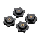 4Pcs Through Hole Plum Blossom Nut M5 Hand Screw Heated Bed Platform Leveling Nut for 3D Printer