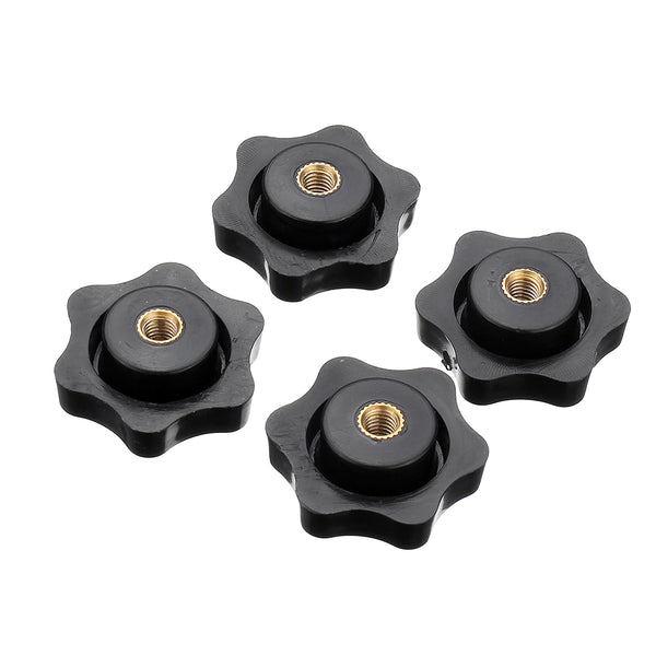 4Pcs Through Hole Plum Blossom Nut M5 Hand Screw Heated Bed Platform Leveling Nut for 3D Printer