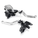 7/8" 22mm Motorcycle Handlebar Hydraulic Brake Clutch Master Cylinder Lever Reservoir Set