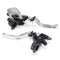 7/8" 22mm Motorcycle Handlebar Hydraulic Brake Clutch Master Cylinder Lever Reservoir Set