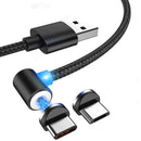 Bakeey 2.1A Type-C Micro USB 360 Degree Suction Fishing Magnetic Data Cable For HUAWEI P30 Oneplus 7 XIAOMI MI9 S10 S10+