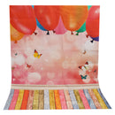 5x7FT Colorful Wood Floor Balloon Photography Backdrop Background Studio Prop