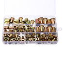 120Pcs Flat Head Insert Rivet Nut Nutsert Mixed Nuts Tool Kit Zinc Plated Carbon Steel Rivet Assortment Set