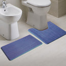 2pcs Super Absorbent Memory Foam Coral Velvet Toilet Mat Set Bathroom Rug Floor Feet Cushion