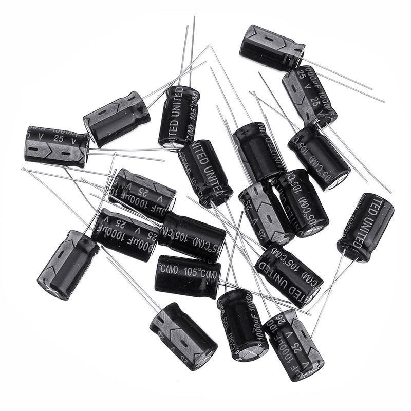 200Pcs High Frequency Low Impedance 25V 1000uF 10*13MM Aluminum Electrolytic Capacitor 1000uf 25v 25V1000uf