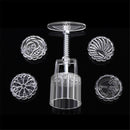 4 Stamps Moon Cake Mould 3D DIY Transparent Round Mooncake Mold Mid-autumn Festival Baking Accessories