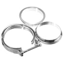 4inch Turbo Exhaust Down Pipe Stainless Steel 304 V-Band Clamp + 2Flange