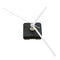 20mm Shaft DIY White Hands Quartz Movement Silent Mechanism Wall Clock Repair Parts