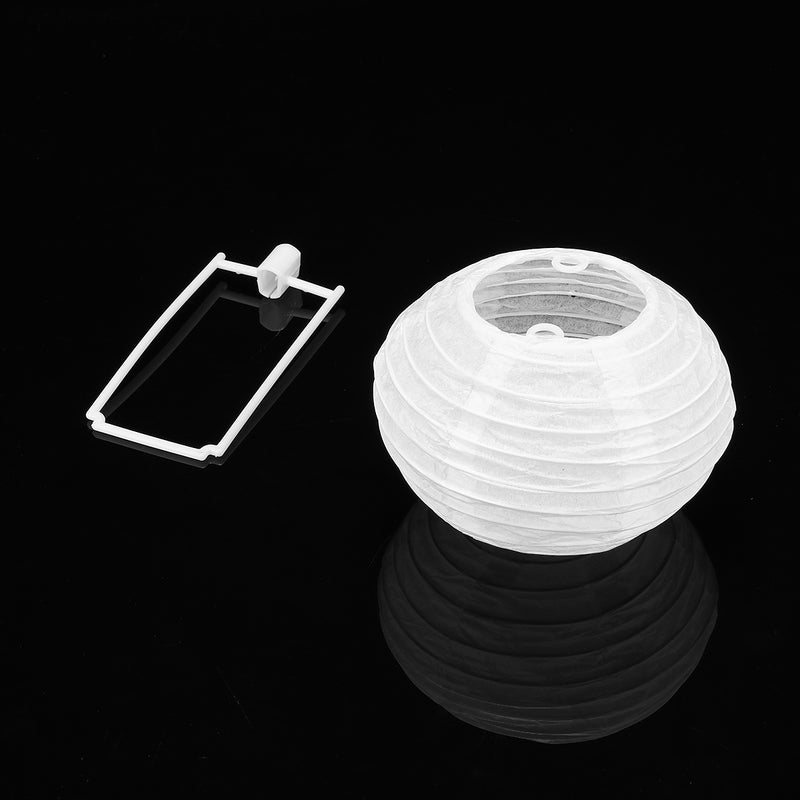 10Pcs White Round Paper Lantern Wedding Lamp Shade Party Lamp Cover Ceiling Decor