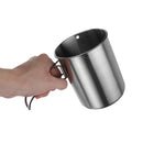 750ml Portable Outdoor Camping Water Cup Water Mug Picnic Food Pot With Foldable Handle Hook