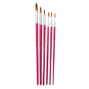 Zhuting 6001R 6Pcs Round Front Nylon Practical Writing Brush