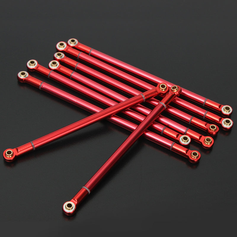 8Pcs Red Axial Scx10 Aluminum Upgrad Alloy Rod Holder 313MM Wheelbase
