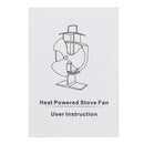 IPRee Black Fireplace 4 Blade Heat Powered Stove Fan komin Log Wood Burner Quiet Fan Heat Distribution Home Efficient  Eco Friendly