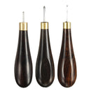 3/4/5MM Diamond Stitching Ebony Blackwood Handle Leather Craft Tool Sewing Awl Kit