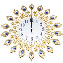 38x38cm Iron Art Gold Wall Clock European Style Quartz Wall Clock For Living-room Bedroom Office