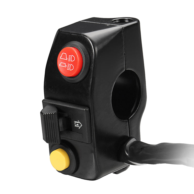 7/8inch Motorcycle Handlebar Mount Scooter ATV Bike Kill Horn Low/High Beam Switch