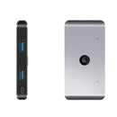 Rocketek USS3 USB KVI Switcher Box 2 Computers 6 Ports USB 3.0 USB Hub Adapter Converter for Keyboard Mouse Printer Monitor