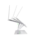 SENZANS SE-S29-1 Sit to Stand Laptop Stand with Keyboard Tray Laptop Bracket Portable Adjustable Lifting Cooling Pad for 11-17.3 inch Laptops