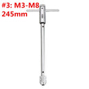 Drillpro Adjustable T-handle Screw Tap Handle M3-M8 M5-M12 Standard and Extended Length Tap Wrench Hand Tapping Tool