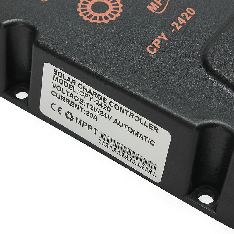 CPY-2420 12V/24V 20A USB MPPT Solar Panel Battery Charge Controller