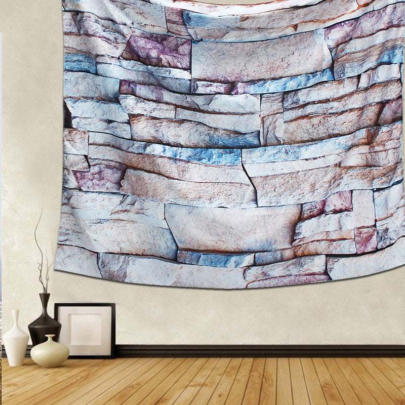 3D Brick Stone Pattern Psychedlic Tapestry Room Bedspread Wall Hanging Throw Decorations