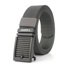TUSHI 120cm Punch Free Black/Silver Buckle Tactical Belt Quick Release Nylon Waist Belts Casual Belt