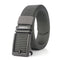 TUSHI 120cm Punch Free Black/Silver Buckle Tactical Belt Quick Release Nylon Waist Belts Casual Belt