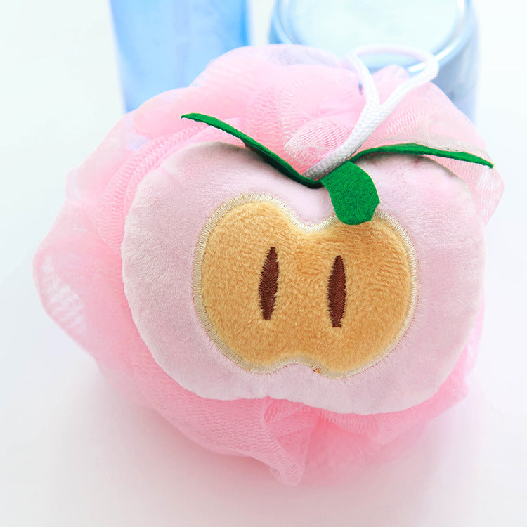 Candy Color Fruit Shape Bath Ball Towels Body Shower Sponge Nylon