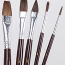 Zhuting 2502 25 Pcs Wooden Practical Nylon Writing Brush Suit