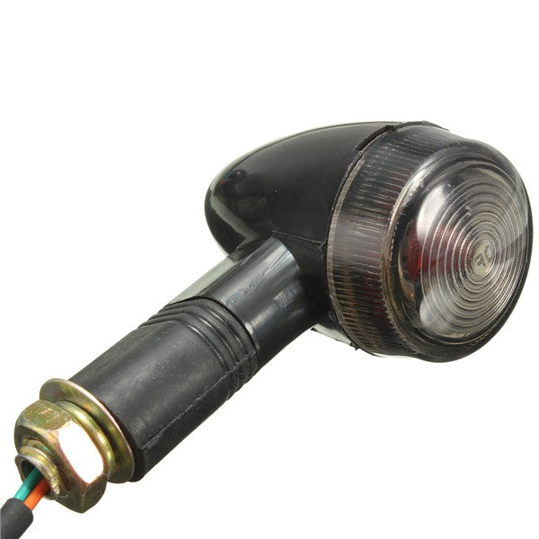 4pcs 12V Motorcycle Turn Signal Bullet Indicators Light Smoke Amber Lamp