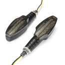 Pair E8 Motorcycle Metal 16 LED Turn Signal Indicator Light Blinker Amber Universal