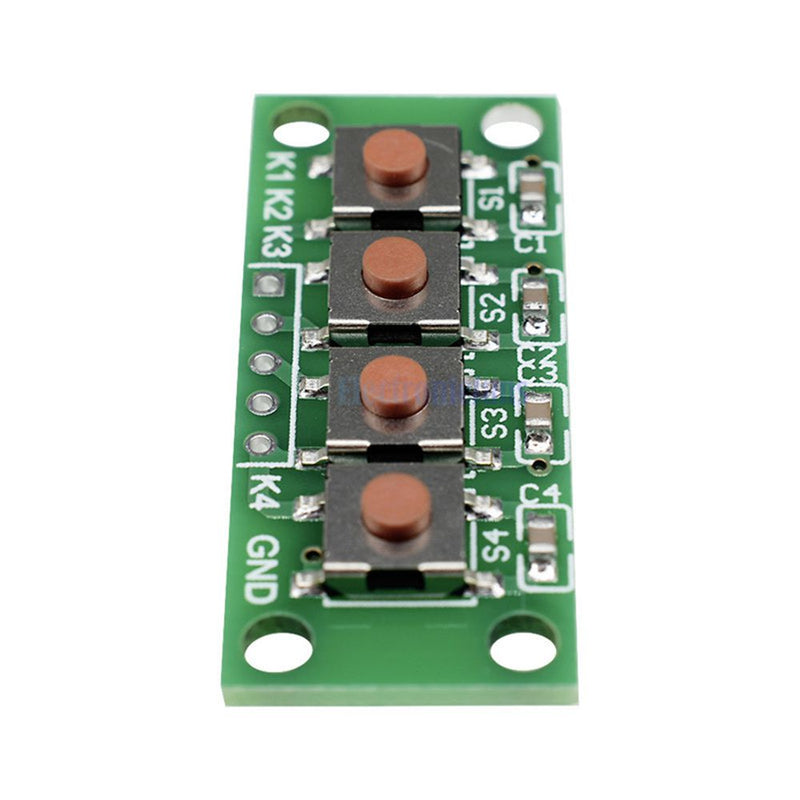 5pcs 1x4 4 Keys Button 5 Pin Keypad Keyboard Module Mcu Board for  Student Class Design Graduation Project Exp